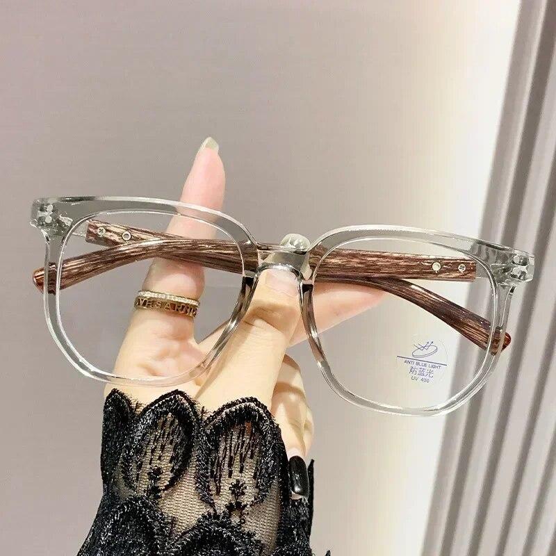 Vintage Čtvercové Brýle na Čtení Dámské Dřevěné Nožičky Brýle na Dálku Unisex Plus Dioptrie Předpisové Brýle 0 +1.0 Až +4.0