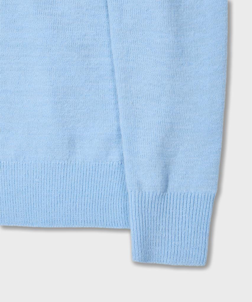 AMFEAST Essential Comfy Long Sleeve Button Polo Knit Blue