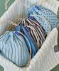 Clote String Pouch - Striped Blue