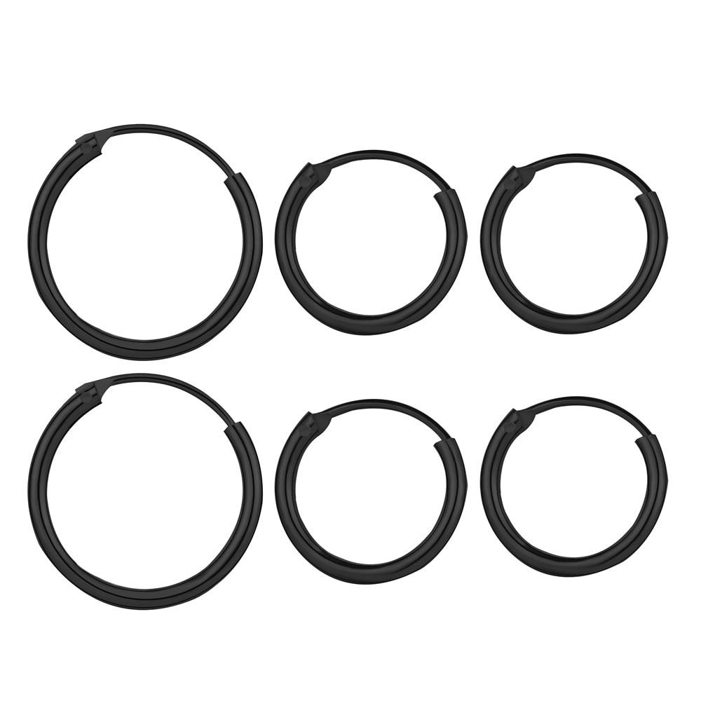 Boucle d'oreille créole dorée pour femmes Mode Couleur noir argent Punk Boucles d'oreilles homme Boucles d'oreilles créoles Hip Hop Bijoux Unisexe