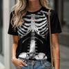 3D Body Organ Women's T-shirt Round Neck Short Sleeved Summer Casual Breathable Lightweight Fabric Tees Comfortable Design