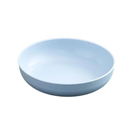 Dinner Plate Solid Color Smooth Surface Easy Cleaning Microwave Safe Food Grade Tableware Round Shape Food Plate Home Anti-Slip Base
