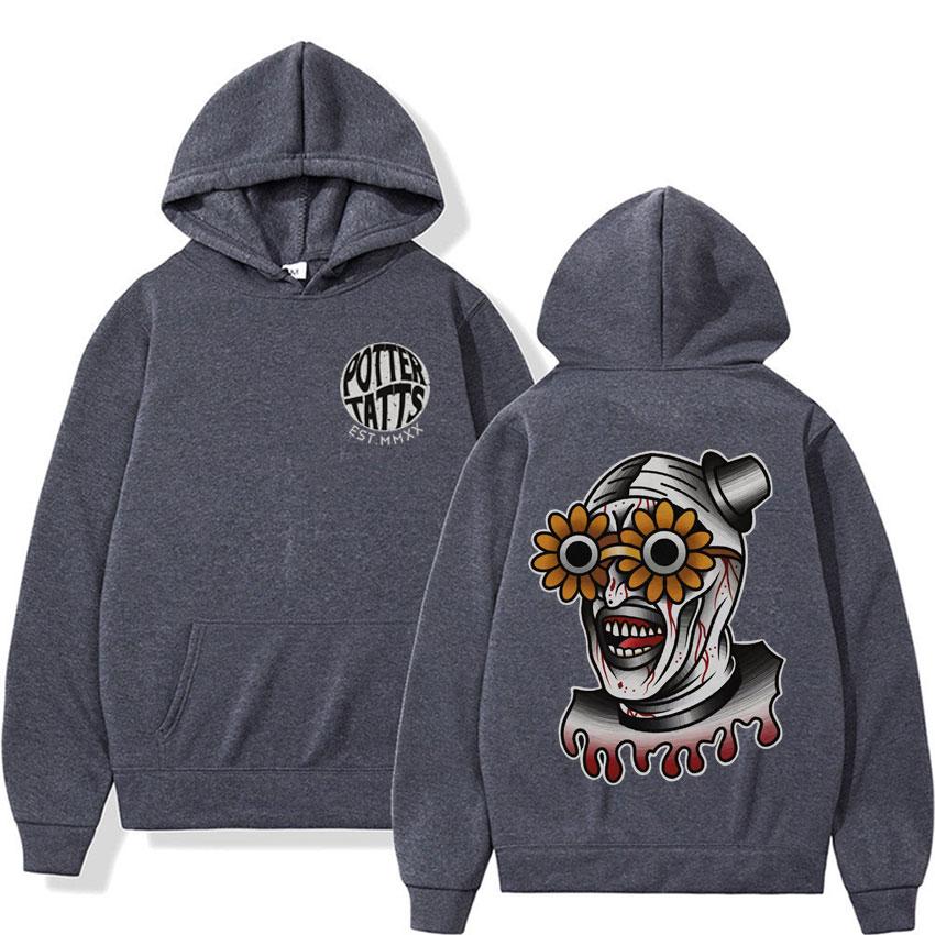 Art The Clown Iconic Horror Icon Hoodies Traditional Tattoo Style Sweatshirts Men Women Y2k Vintage Trend Gothic Hoodie