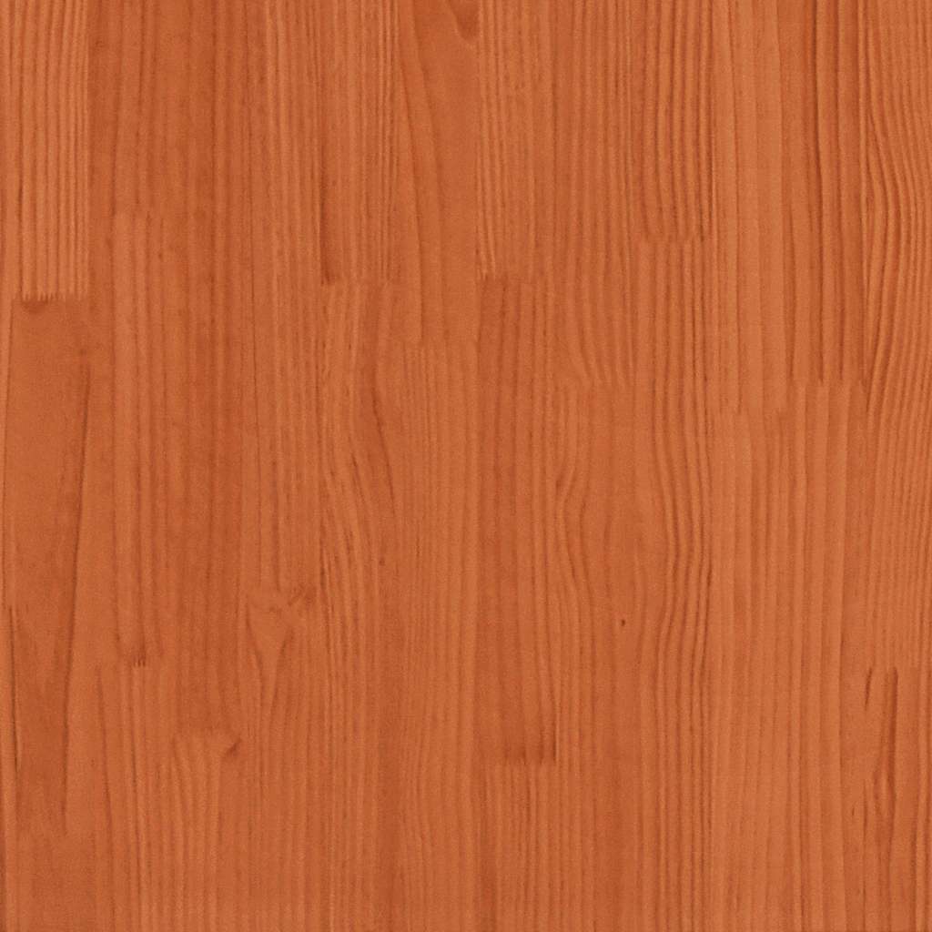 Solid Wood Bed Without Mattress with Headboard Wax Brown 75 X 190 Cm