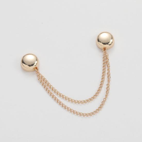 2Pcs Multi-Function Magnetic Clothing Clip with Chain Multi-Purpose Pinless Metal Buttons Clip