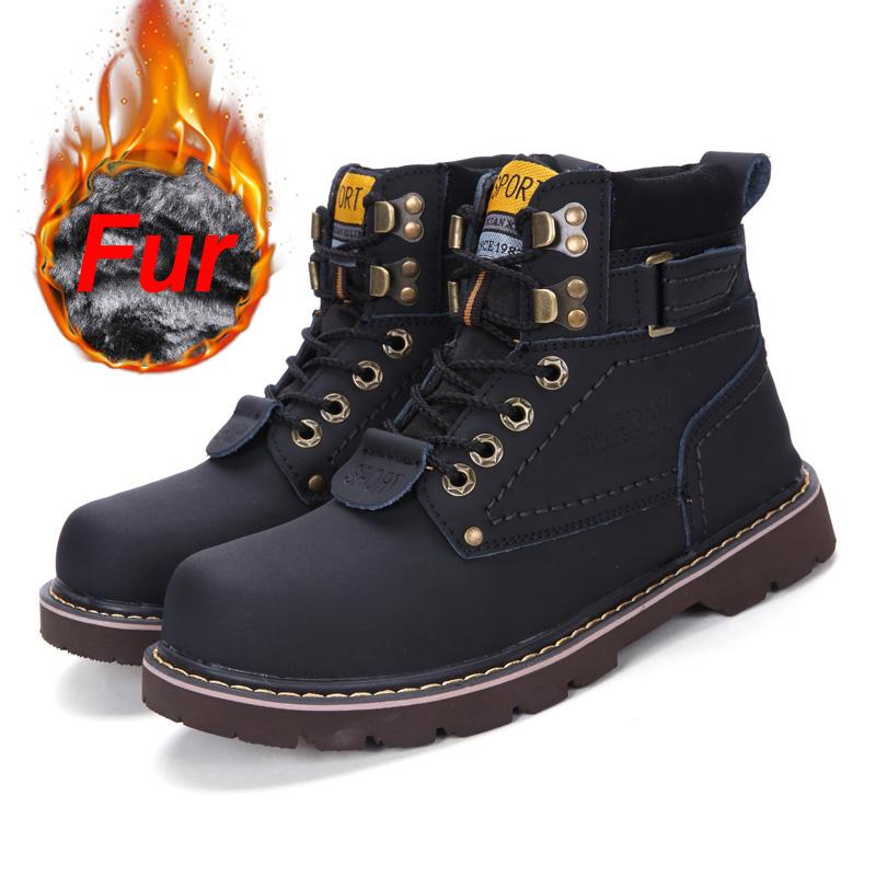 Fashion Genuine Leather Mens Women Winter Ankle Military Treking Snow Yellow Designer Tactical Boots Outdoor for Men Work Shoes Sneakers