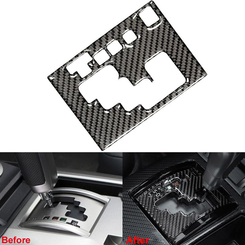 Car Carbon Fiber Gear Shift Panel Cover Trim Stickers Auto Interior Accessories For Toyota 4Runner 2010-2020