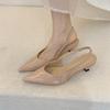 Elegant Women's Sandals Mid Heels Fashion Heels Shoes Slingback Slippers 2026 Luxury Party Slides New Pumps Mujer De Sandalias