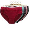 Underwear Women Cotton High Rise Lace Mothers Ladies Knickers Panties Briefs Intimates Plus Size  Lot 6 PCS