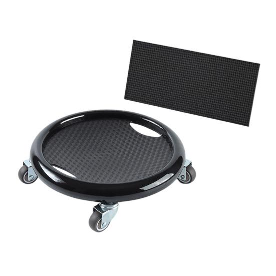 Abdominal Roller Wheel with Kneeling Mat 360 Degrees Rotating Men Women Core Training Abdominal Exerciser Board with 4 Wheels Home Gym Fitness