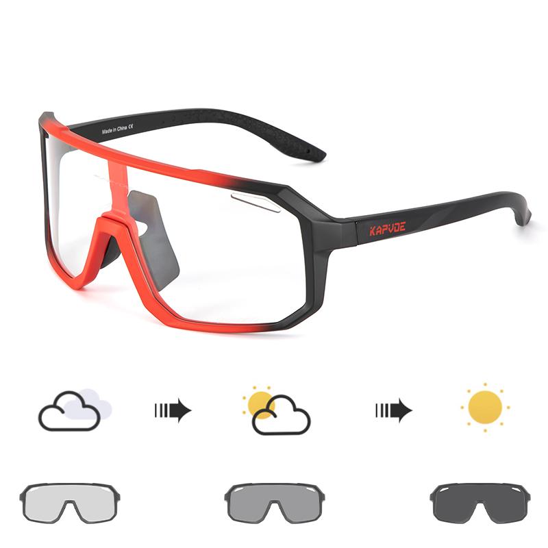 Kapvoe Photochromic Cycling Glasses for Men Women MTB Road Bike Eyewear Sports Sunglasses UV Protection