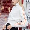 Li Ning Sports Lifestyle Series Casual Sports Stand Collar Striped Jacket Women Jackets Off-White AWDQC52-1