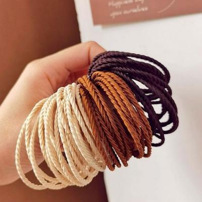 Set de 50 de elastice de păr puternice pentru uz zilnic pentru femei