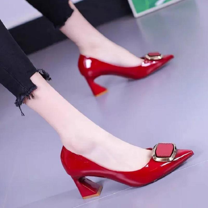  Zapatos De Mujer Women Fashion Pointed Toe High Quality European Stylish Elegant Party & Office Heel Shoes Pumps A1142
