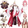 Yae Miko Cosplay Kostuum Pruik Jurk Spel Yaemiko Guuji Yae Cosplay Halloween Party Kostuums voor Vrouwen