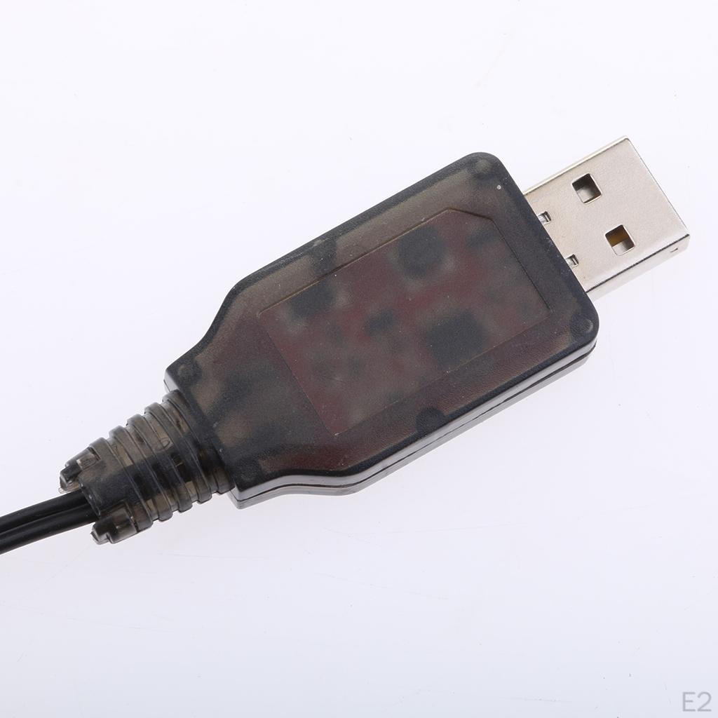 Universal 9.6V USB To L6.2-2P Female Plug NI-MH Battery Charging Adaptor Cable for RC Toys