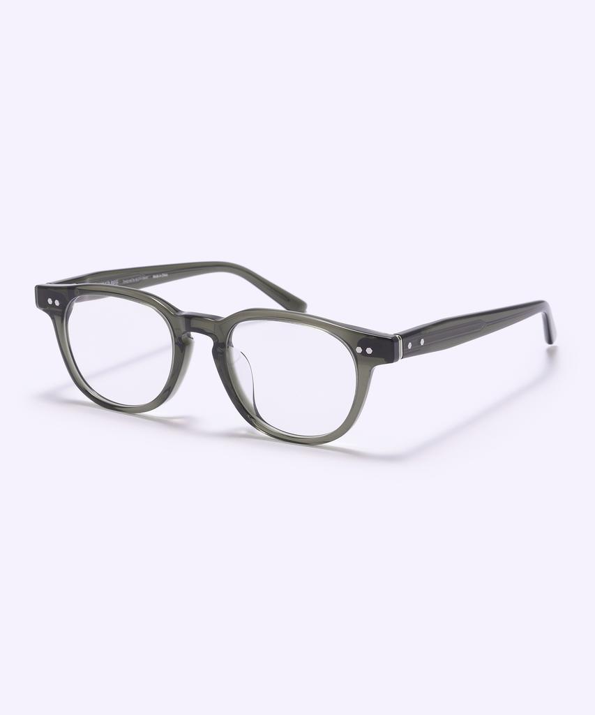Alloaiweeo [Silverbite] Sbg7604 1313G Acetate Horn-Rimmed Khaki Eyeglass Frame Blue Light Lens Selection