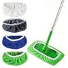 2Pcs Mop Replacement Cloth Coral Fleece Absorbent Cleansing Shoe Cover Elastic Band Design Floor Cleaning