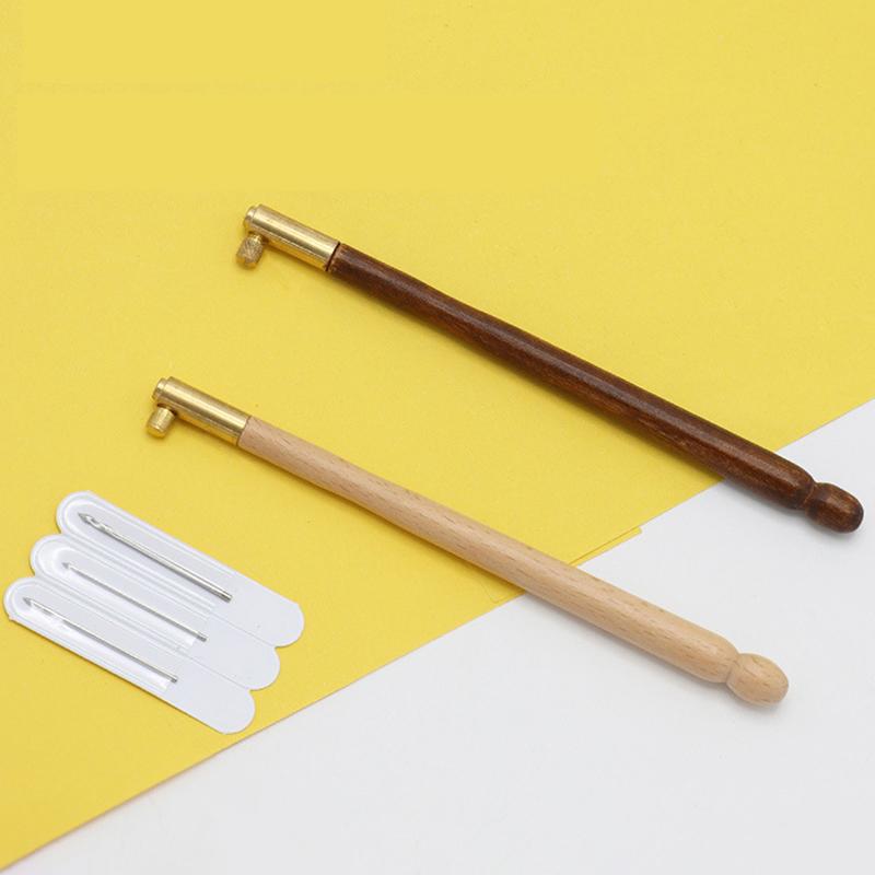 Embroidery Needle Tambour Crochet Hook Luneville Hook Handle With 3 Needles Set S Couture Luneville Glitter Bead Embroidery Tool