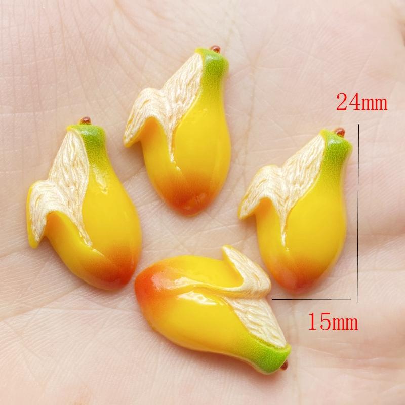 20 szt. Kawaii Słodkie Mieszane Mini Seria Owocowa Płaskie Kaboszony z Żywicy Scrapbooking DIY Biżuteria Rzemiosło Dekoracja Akcesoria G59