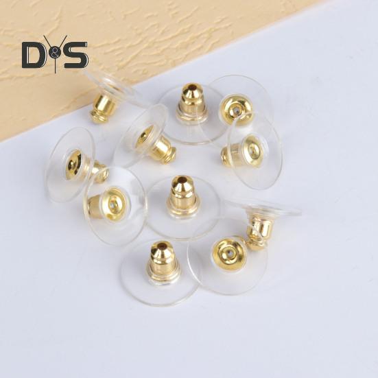 120 Pcs Earring Backs with Pad Hypoallergenic Earring Stoppers Acrylic Earring Backings Replacement for Lost Earring Backs DIY Earring Making