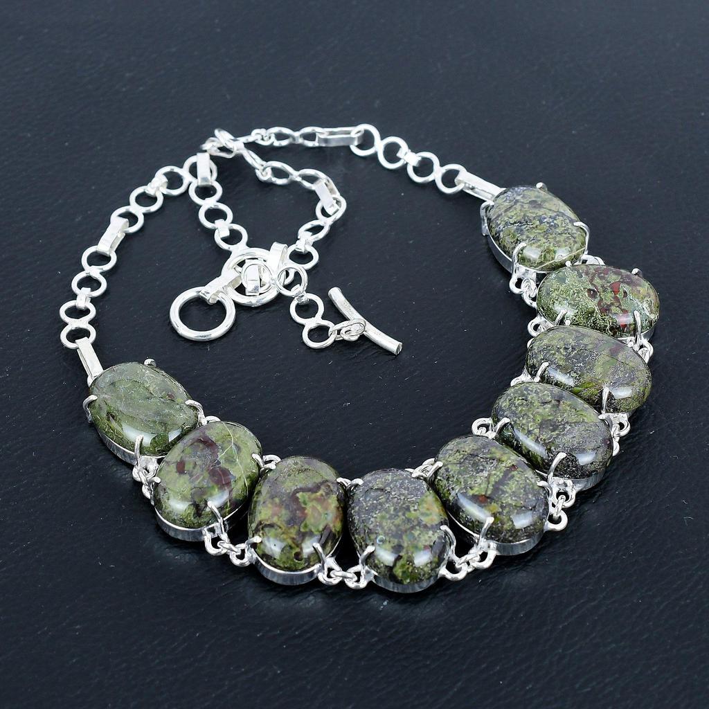 Natural Dragon Blood Stone Handmade 925 Sterling Silver Necklace, Dragon Blood Stone Necklace For Wife, Unisex Necklace Valentine Day Gift