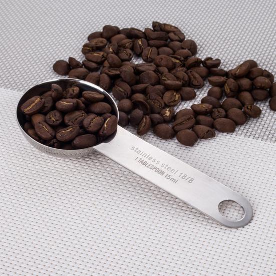 1Pc/1 Set Measuring Spoon Polished Surface Rustproof Corrosion Resistant Food Grade with Scale Mark Comfortable Grip Powder Measuring Tablespoon