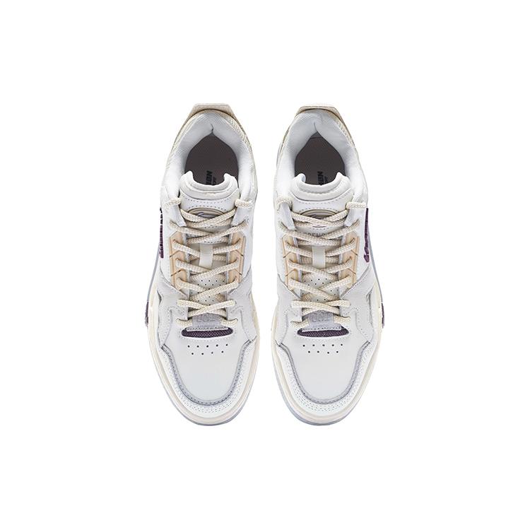 Li Ning 001 BTC SP Low-Top Skateboard-Schuhe Damen Weiß Lila AZGS092-1