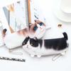 Federmäppchen Federtasche Weicher Stoff Simulation Cartoon Katze Stiftebeutel Federmäppchen Aufbewahrungsorganizer
