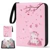 Nami 400 Pocket Trading Card Binder with 50 Removable 4 Sleeves Waterproof EVA PU Leather Zipper Album Standard Size