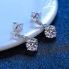 Náušnice ze stříbra 925 Moissanite s diamanty s drahokamem Wedding Enagement Náušnice s háčkem do uší Jemné šperky