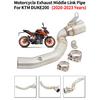 Slip On For KTM DUKE200 DUKE 200 2020 2021 2022 2023 Motorcycle Exhaust System Middle Link Pipe 51mm Escape Moto Stainless Steel