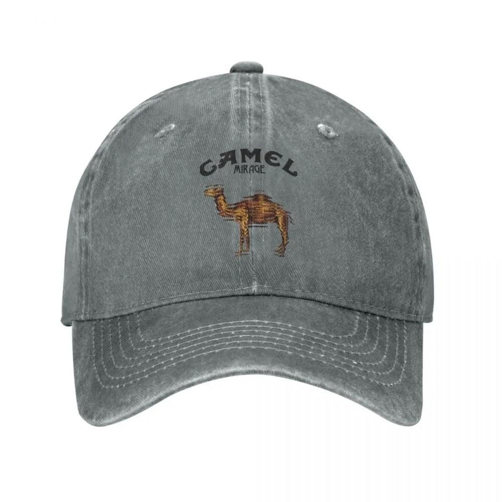 Breathable Dad Hat Curved Brim Distressed Hat Vintage Camel Print Baseball Cap  For Men Women