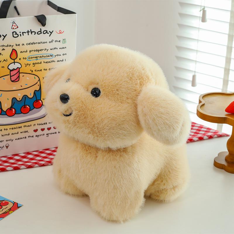 Kleiner goldener Retriever Hund Plüschtier Puppe Kinderpuppe Kissen Puppe Ornament für Geburtstagsgeschenk Mädchen