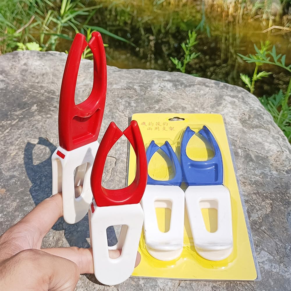 DFsucces Rod Holder, Car, Boat, Waist, Fishing Belt, Rod Holder, Bucket, Fishing Rod, Fishing Equipment, 2 Pieces (Red)