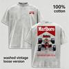 T-shirt Grafica Unisex in Cotone Oversize Vintage Auto da Corsa Retrò