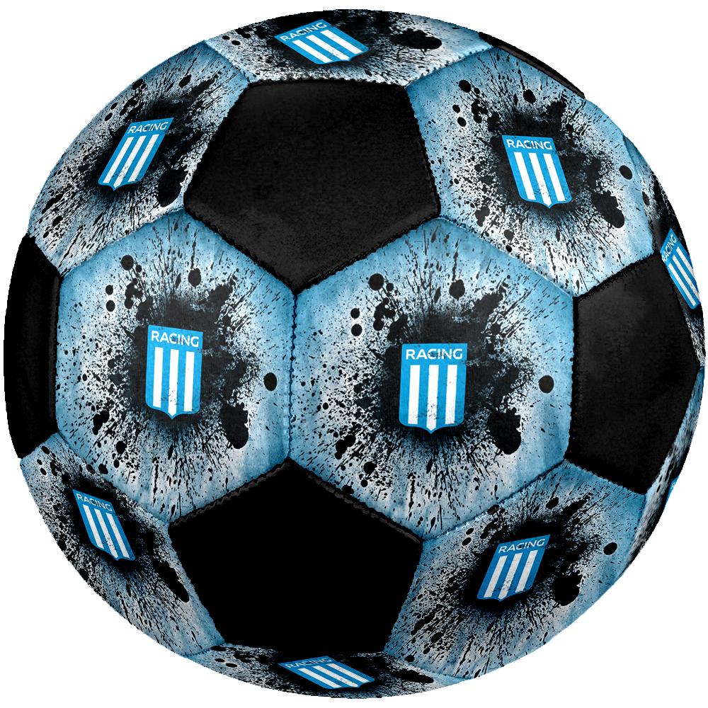 TAMAÑO 5 Balón de Fútbol Racing Club de Avellaneda Colorido Para Todas las Edades Cosido a Máquina PVC Listo para la Competición Duradero Alto Rebote
