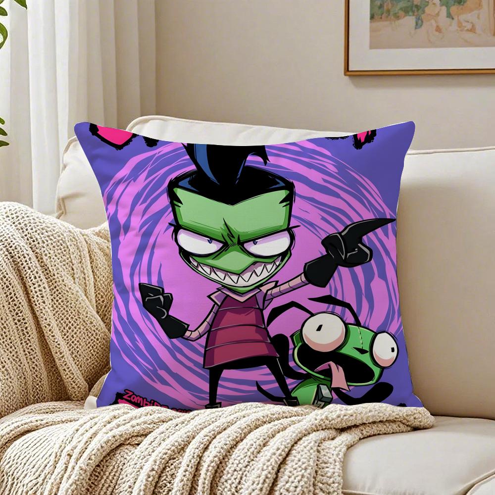 Animation Surreal IInvader ZZim Cushion Cover Pillowcase Antidustmite Living Room Sofa Decor Cushion Room