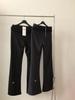 2026 Spring/Summer Reflective Logo Micro-Flare Yoga Pants - Casual Wide-Leg Slimming Fit