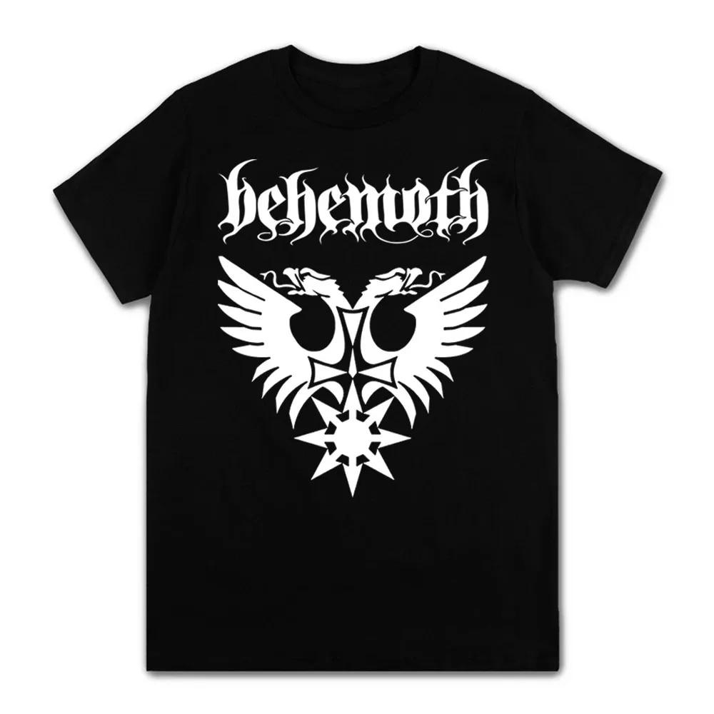 2022 Unisex Clothing Summer T-shirts Black Metal Behemoth Printed O Neck Short Sleeve Tees Tops Oversized T Shirt Unisex Streetwear Unisex T-shirt
