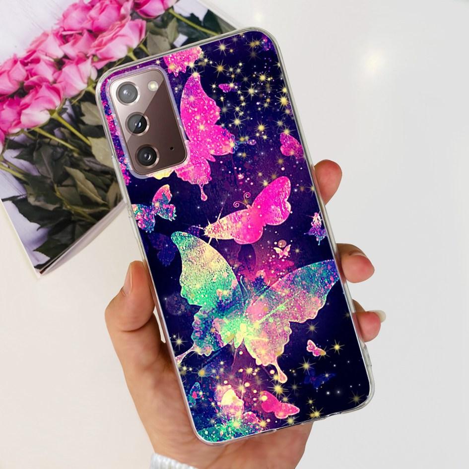 Für Samsung Note 20 5G Hülle SM-N981B Beliebte Blume Schlank Weiches Silikon Handyhülle Für Samsung Galaxy Note20 Ultra 5G Funda Capa