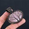 Tree Of Life Rose Quartz Gemstone Handmade Copper Wire Wrap Jewelry Pendant For Wedding Gift