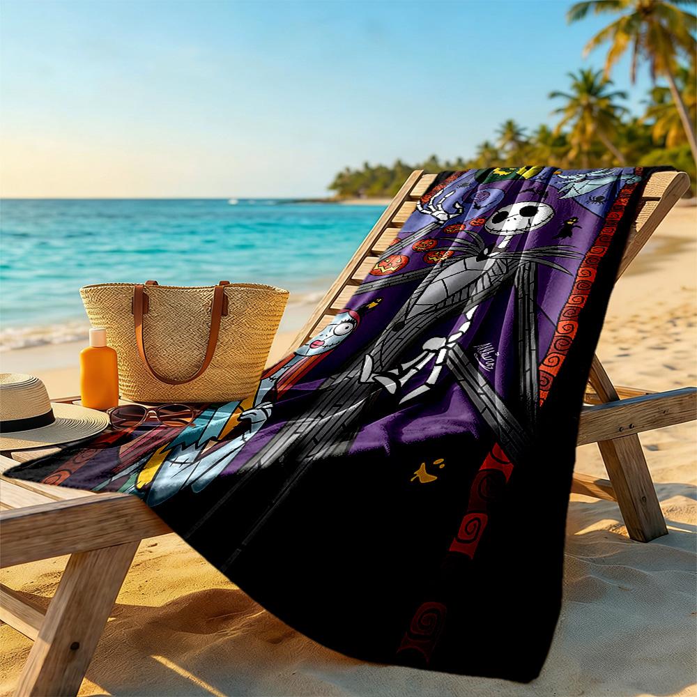 Christmas Nightmare Beach Towel Super Soft Microfiber Quickdry Fabric Comfortable Lightweight