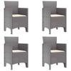 Garden Chair 4 Pcs Light Grey 53 X 49 X 85 Cm Polypropylene