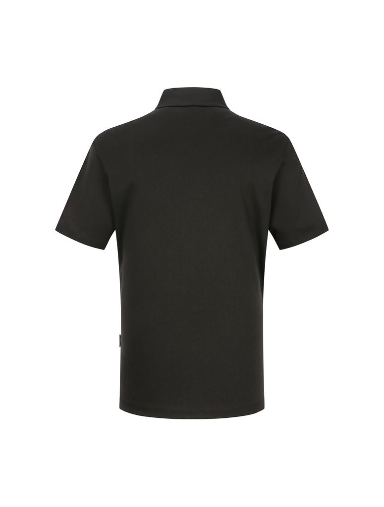 FERRAROMILANO Reversible Interlock Y-Collar T-Shirt Charcoal (Am0Eks20838)
