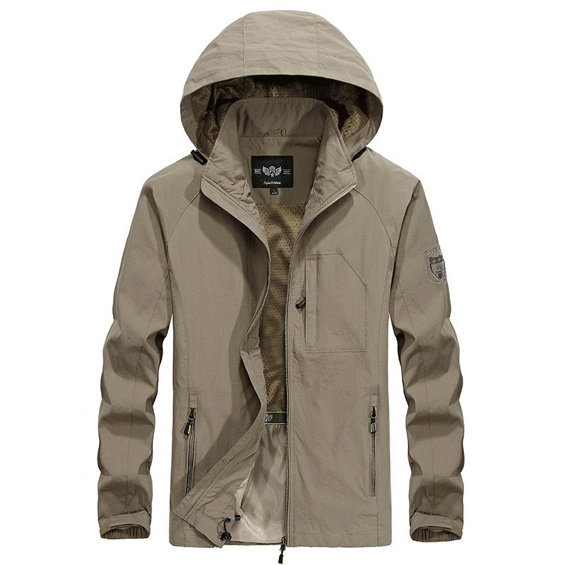 Men's Waterproof Military Jacket Spring Autumn Casual Windbreaker Jackets Mens Breathable Hooded Outdoor Thin Coats 6XL Clothes