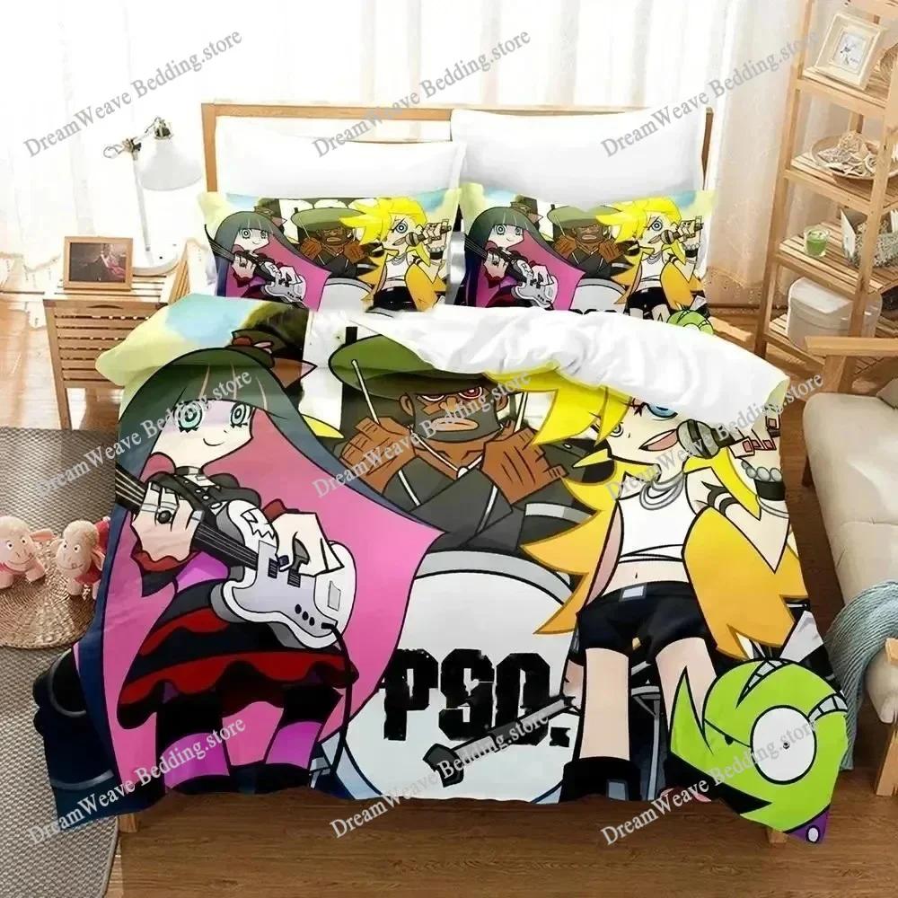 Panty & Stocking with Garterbelt Cartoon Poster Sheets Quilt Covers Bedding Dormitory Sheets Bedding Set Soft Warm Bedding Set74