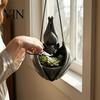 Niche Garden Gifts for Plant Lovers Bat Shaped Hanging Planter, Gothic Pot Indoor Outdoor Decorative Basin Vines Wall Decor, Unique Wing Flowerpot