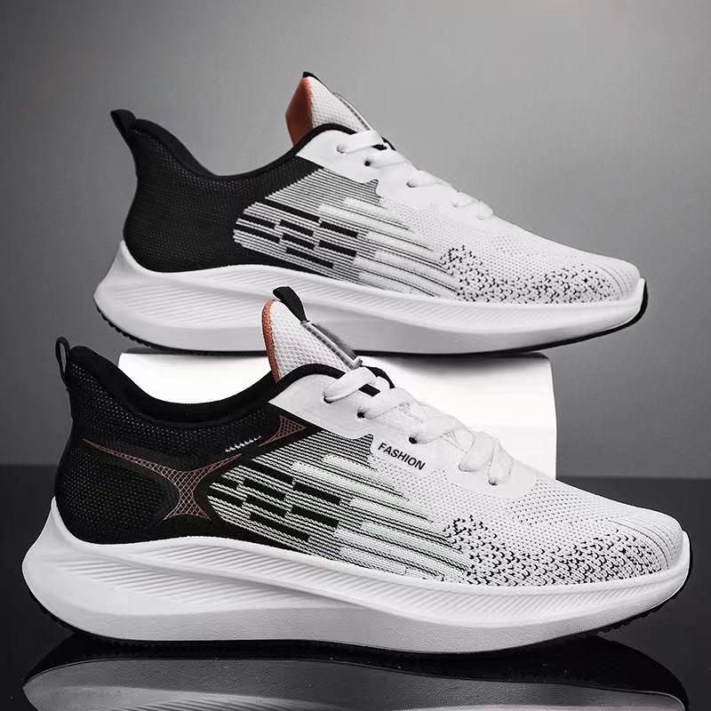 Spring Men's Shoes 2025 New Mesh Fly-woven Sports Shoes Men's Summer Breathable Casual Versatile Travel Shoes