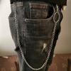Lange Metallgürtelkette Rock Punk Haken Hose Hose Taille Glied Metall Geldbörsenkette Schlüsselanhänger Ring Clip Schlüsselanhänger HipHop Schmuck